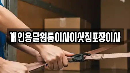 개인용달원룸이사이삿짐포장이사