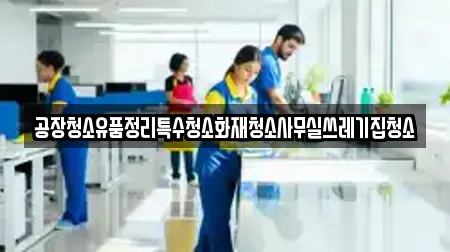 공장청소유품정리특수청소화재청소사무실쓰레기집청소