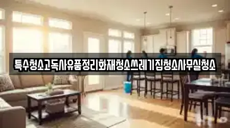 특수청소고독사유품정리화재청소쓰레기집청소사무실청소