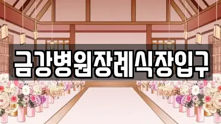 금강병원장례식장입구