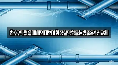 하수구막혔을때세면대변기화장실막힘뚫는법뚫음수전교체