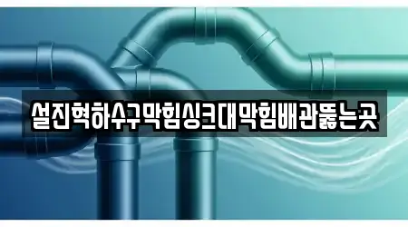 설진혁하수구막힘싱크대막힘배관뚫는곳