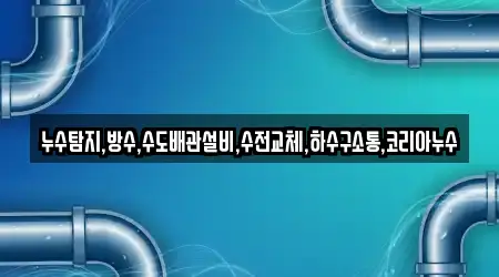 누수탐지,방수,수도배관설비,수전교체,하수구소통,코리아누수
