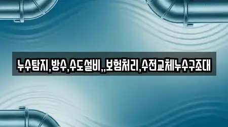 누수탐지,방수,수도설비,,보험처리,수전교체누수구조대