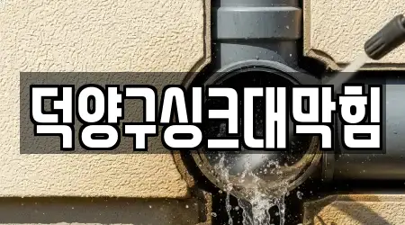 덕양구싱크대막힘