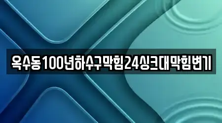 옥수동100년하수구막힘24싱크대막힘변기