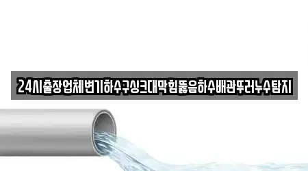 24시출장업체변기하수구싱크대막힘뚫음하수배관뚜러누수탐지