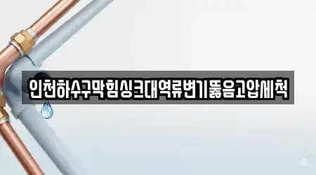 인천하수구막힘싱크대역류변기뚫음고압세척