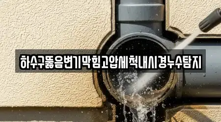 하수구뚫음변기막힘고압세척내시경누수탐지