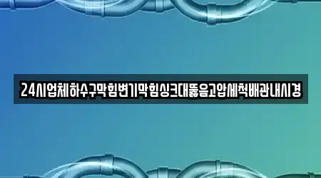 24시업체하수구막힘변기막힘싱크대뚫음고압세척배관내시경