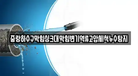 중랑하수구막힘싱크대막힘변기역류고압세척누수탐지