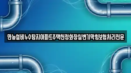 만능설비누수탐지아파트주택천정화장실변기막힘보험처리전문