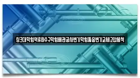싱크대막힘역류하수구막힘배관공사변기막힘뚫음변기교체고압세척