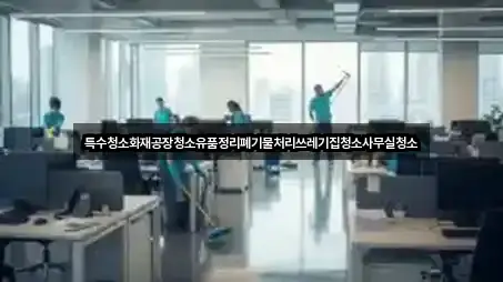 특수청소화재공장청소유품정리폐기물처리쓰레기집청소사무실청소