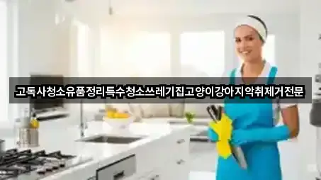 고독사청소유품정리특수청소쓰레기집고양이강아지악취제거전문
