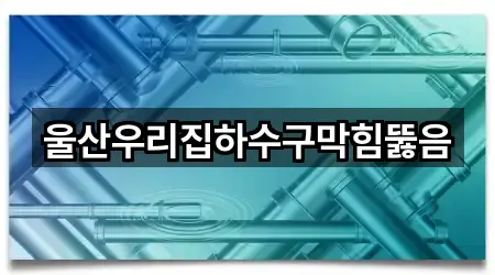 울산우리집하수구막힘뚫음