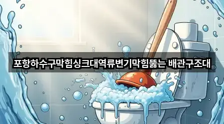 포항하수구막힘싱크대역류변기막힘뚫는 배관구조대