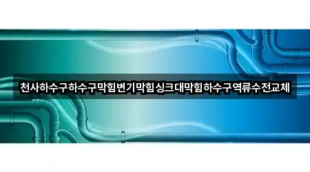 천사하수구하수구막힘변기막힘싱크대막힘하수구역류수전교체