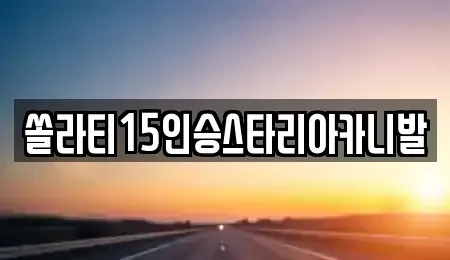 강원특별자치도 원주시 일산동 렌트카 전문 쏠라티15인승스타리아카니발
