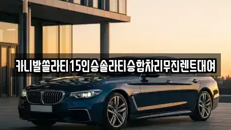 경기도 안성시 계동 렌트카 전문 카니발쏠라티15인승솔라티승합차리무진렌트대여