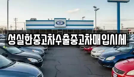 경남 진주시 대안동 중고차매입 전문 성실한중고차수출중고차매입시세