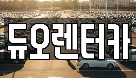 서울 종로구 종로3가 렌트카 전문 듀오렌터카