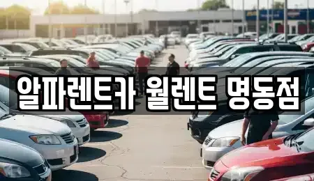 서울 중구 남산동2가 렌트카 전문 알파렌트카 월렌트 명동점