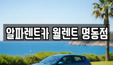 서울 중구 명동1가 렌트카 전문 알파렌트카 월렌트 명동점