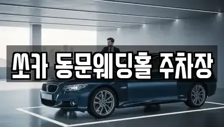 충남 태안군 렌트카 전문 쏘카 동문웨딩홀 주차장