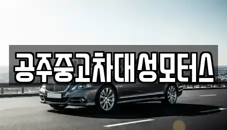 충청남도 공주시 중고차 전문 공주중고차대성모터스
