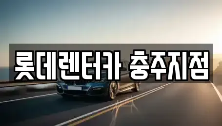 충청북도 충주시 달천동 장기렌트카 전문 롯데렌터카 충주지점